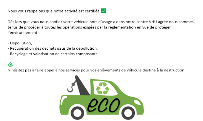 Aperçu des activités de la casse automobile ALPES RECUPERATIONS située à VIVIERS-DU-LAC (73420)